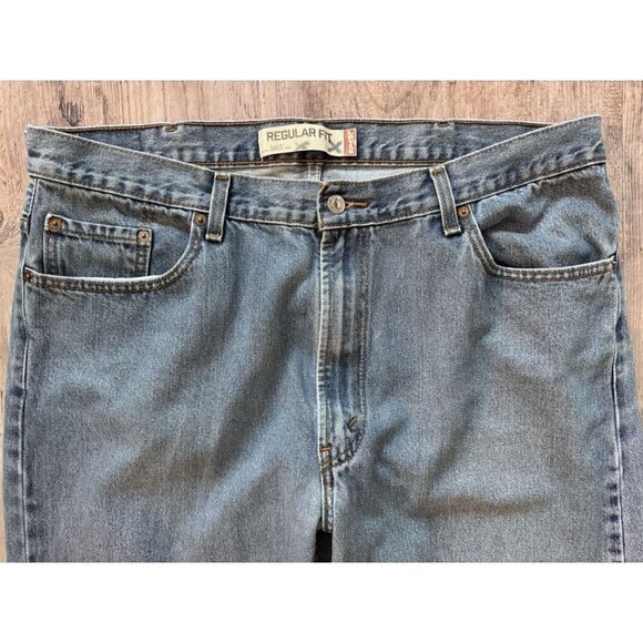 Levi's 505 Jeans Mens Size 40 x 30 Regular Fit Straight Denim Blue - Picture 2 of 13